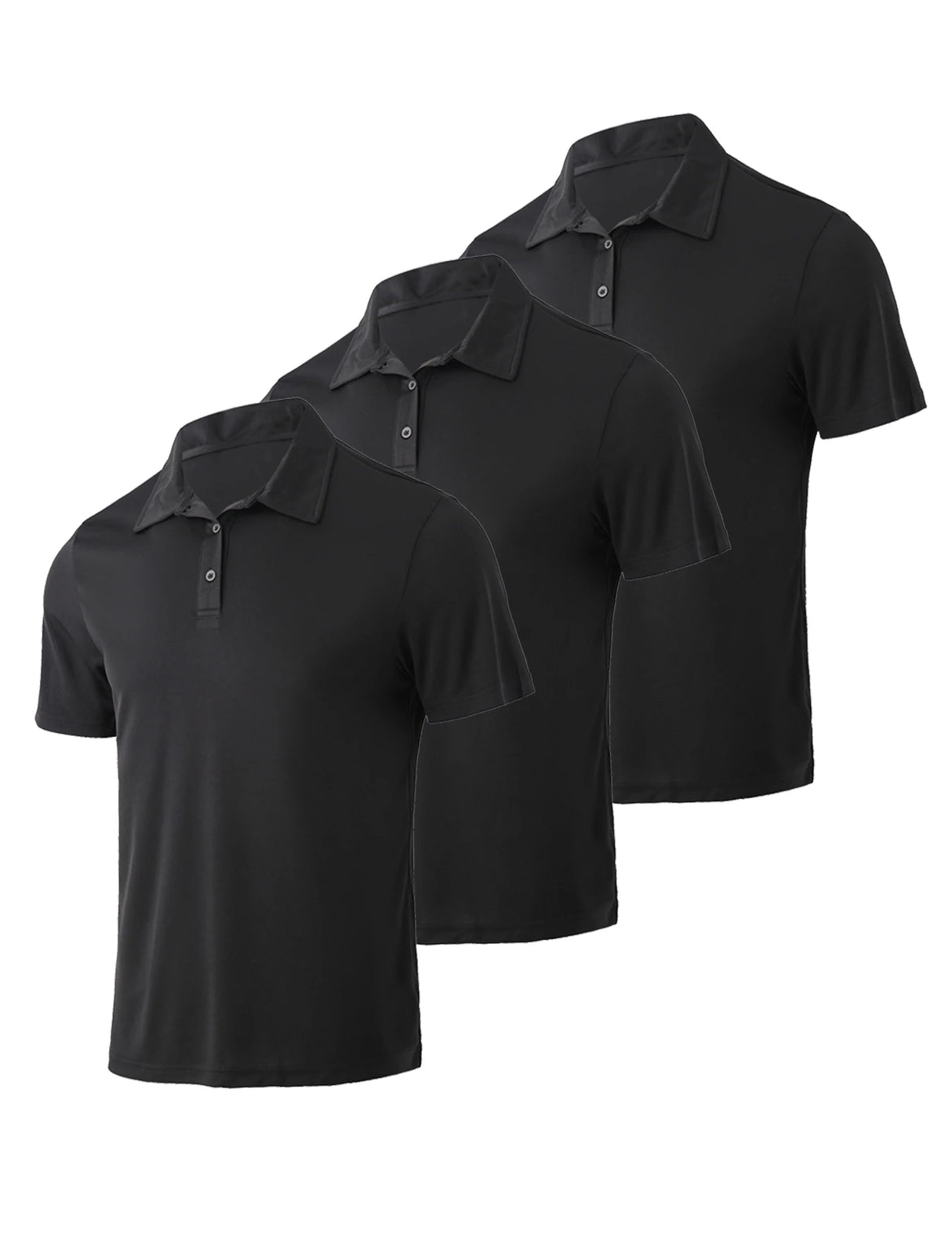 Men Slim Fit 3-Pack Polo Shirts