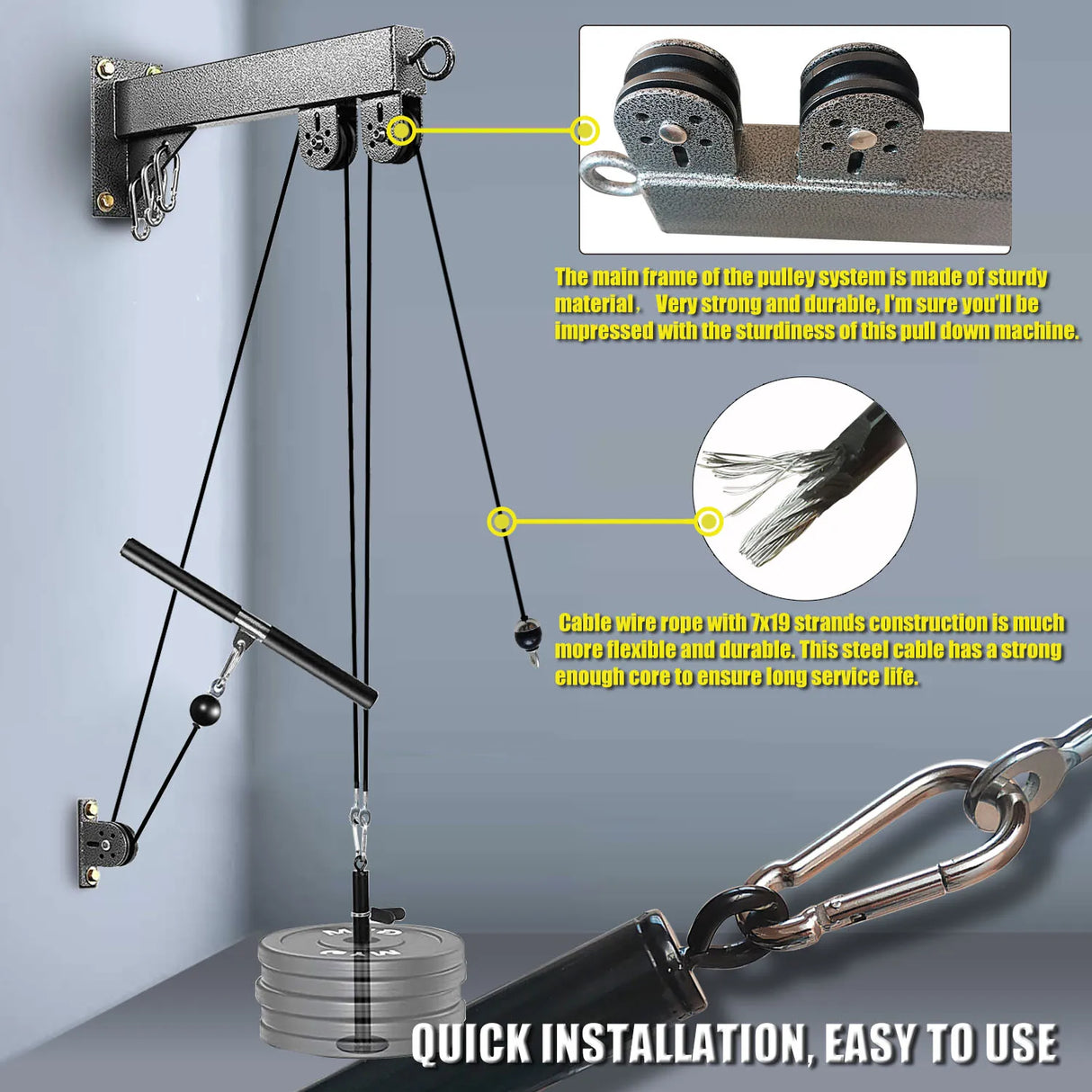 Wall Mounted Fitness Pulley System