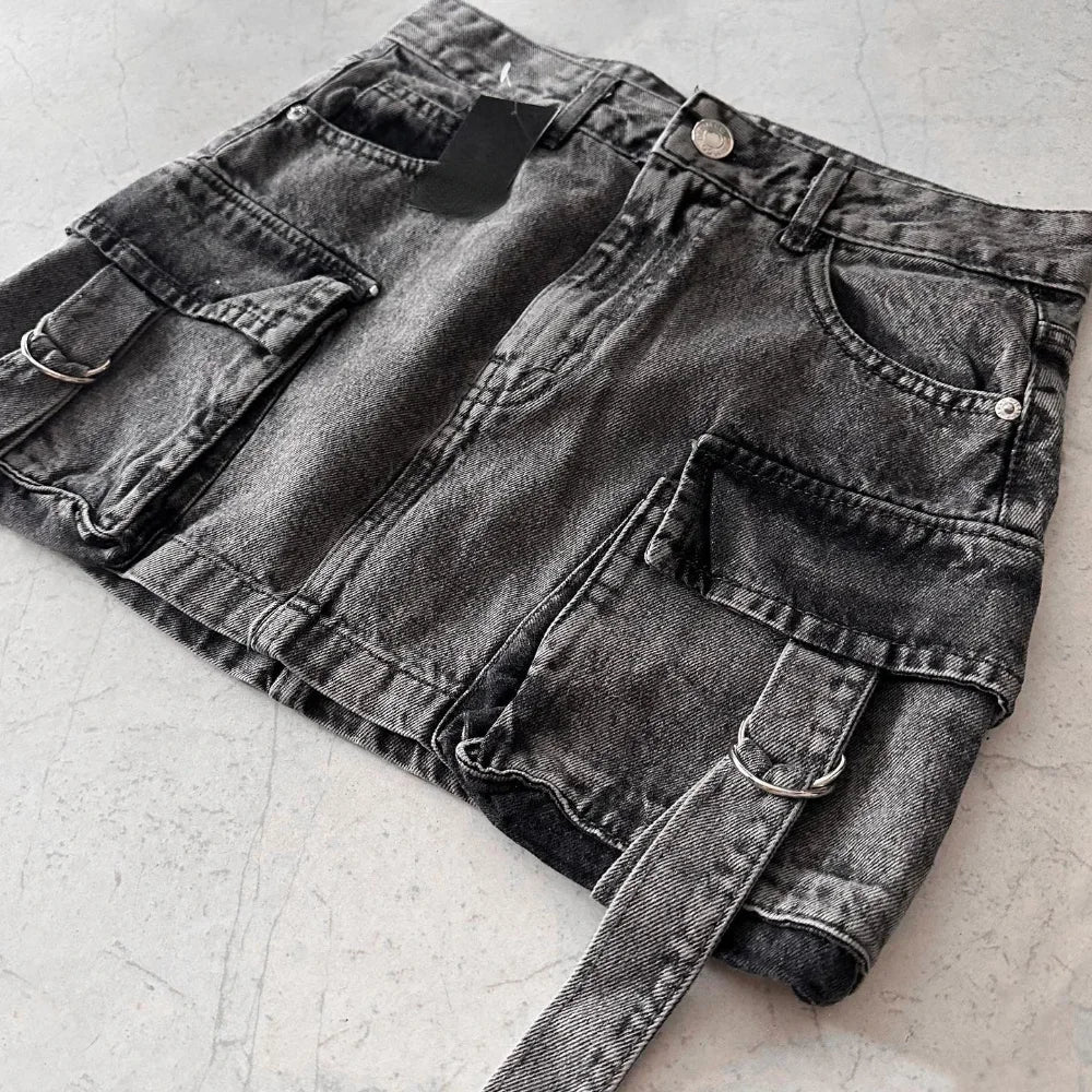PlaidPunk™ – Pocket Plaid Y2K Mini Skirt (Harajuku Streetwear)