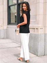 Bella Lace Oversized White Blouse