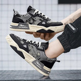Men Breathable White Skateboard Sneakers
