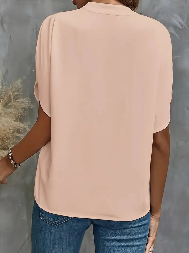 Sophia V-Neck Office Blouse