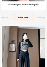 Wide-Leg Low-Waist Maternity Pants