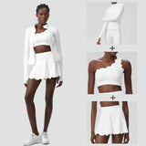 Women 3PCS Fitness Tennis Skirt Set