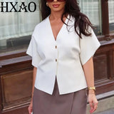 Elegant Knitted Short Sleeve Jacket