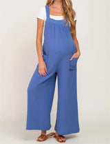 High Waist Lantern Sleeve Maternity Dress