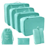 7-Piece Travel Packing Organizer Set – Folding Luggage Cubes