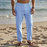 Men Cotton Linen Straight Pants