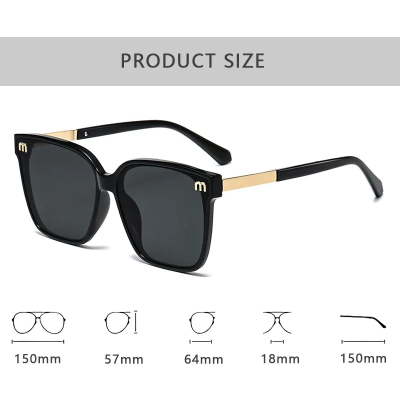 Luxury Square Mirror Sunglasses