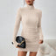 Women's Turtleneck Bodycon Mini Dress
