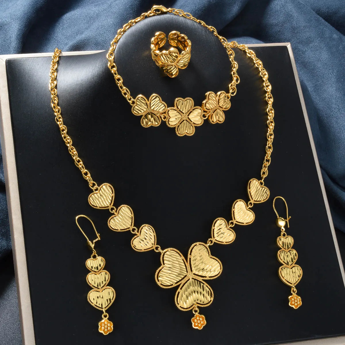 Dubai Gold Plated Arabic Jewelry Set