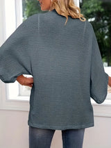 Women Oversized Waffle Knit Cardigan