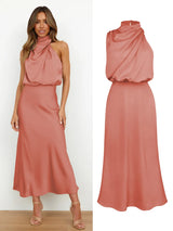 Women's Silk Satin Evening Dress