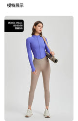Women Zipper Slim Yoga Sports Jacket