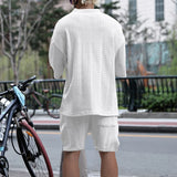Men Jacquard Shorts Set