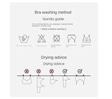 Bra washing and drying guide, including hand wash and drying instructions for optimal care.