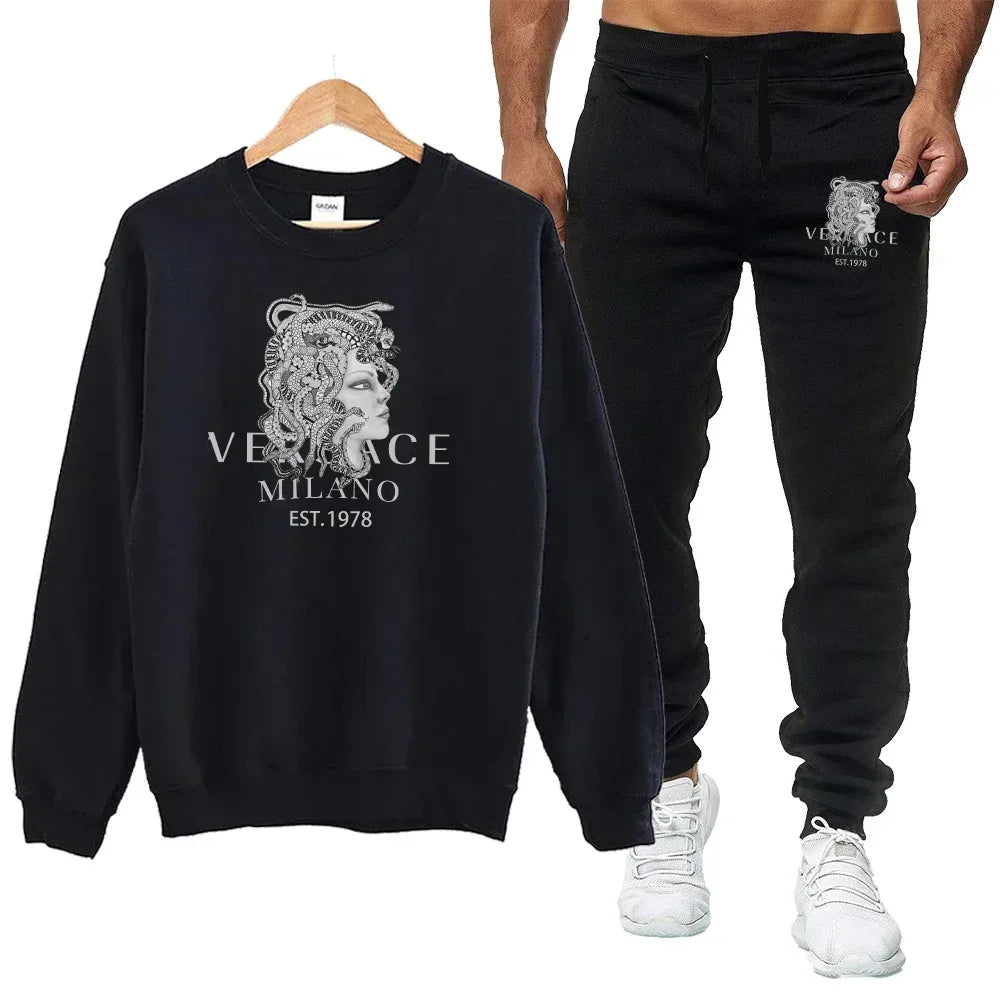 Men's Printed Sweatshirt Tracksuit