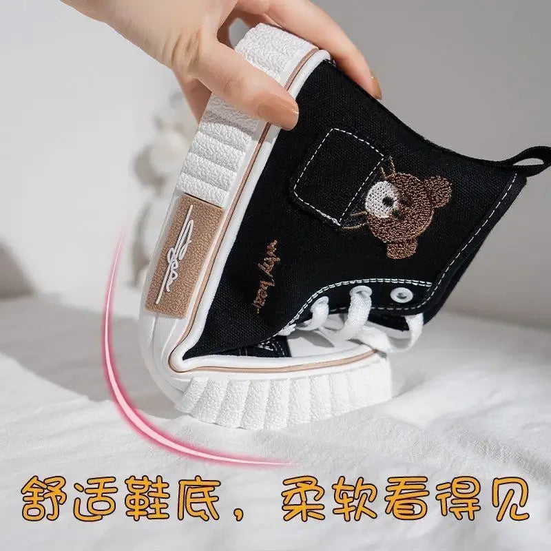 Women Canvas Shoes Breathable High Top Sneakers