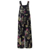FloraLoom™ – Floral Cotton Linen Jumpsuit (Natural, Breezy & Soft-Touch)