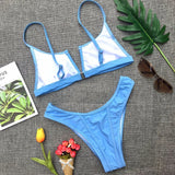 Denim V-Thong Bikini