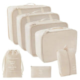 7-Piece Travel Packing Organizer Set – Folding Luggage Cubes