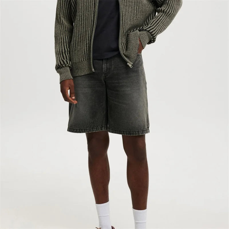 Men Vintage Denim Shorts