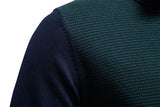 Men's Striped Cotton Turtleneck Sweater