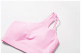 Women Oblique Shoulder Sports Bra