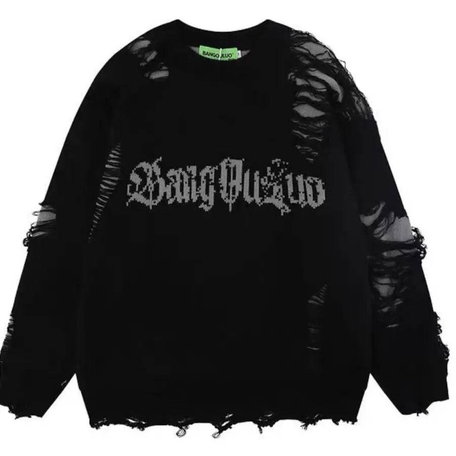 Unisex Hollow Hole Street Sweater