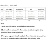 Size chart for Loose Korean Cartoon Cat Maternity Dress showing dimensions for M, XL, XXL, and 3XL in centimeters.