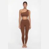 Blush One-Shoulder Yoga Set