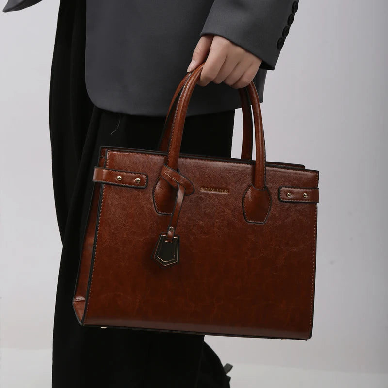 Soft Leather Tote Bag