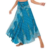 Women Vintage Plaid Button Midi Skirt