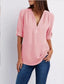 Luna Deep V-Neck Chiffon Blouse