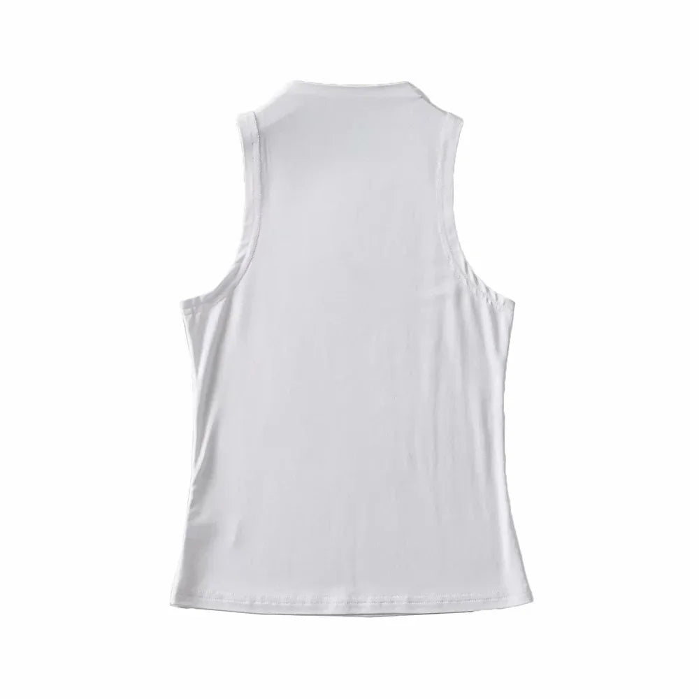 Solid Color Sleeveless Crop Tank Top