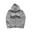 Unisex Retro Letter Zip Hoodie