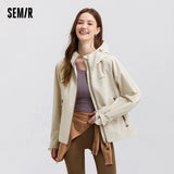 Women's Windproof Raglan Hooded Spring Jacket