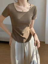 تي شيرت نسائي صيني بإبزيم