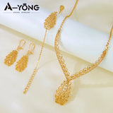 Dubai 21K Gold Plated Bridal Jewelry Set