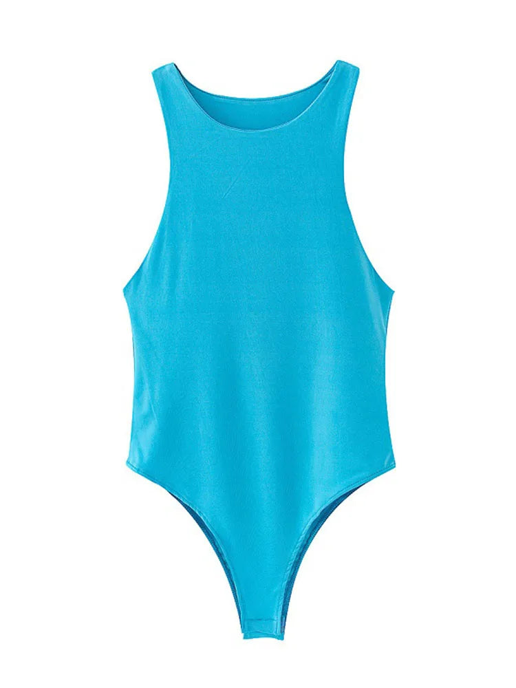 Women Solid Bodycon Club Bodysuit