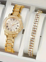 Royal Diamond Bracelet Watch Set