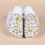 Women Cartoon Print Mule Clogs – Adjustable Buckle Beach Slippers