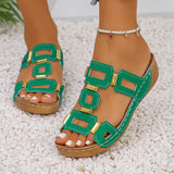 Thick-Soled Wedge Slippers – Large Size 2025