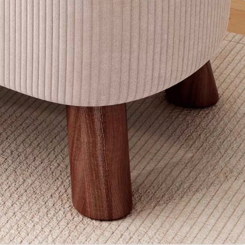 Wooden Fabric Footstool