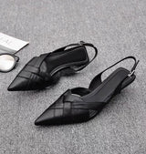 Woven Pointed Toe Heels – Elegant Sandals