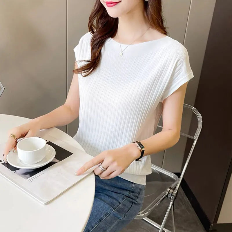 Women Summer Knit Blouse 2025