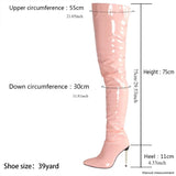 Women’s Over-the-Knee Metallic Heel Boots