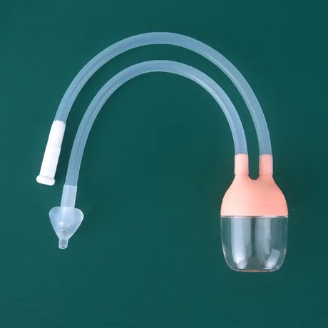 Baby nose cleaner sucker tool with silicone, designed for safe nasal suction in infants, compact 5.5x5x3cm size.