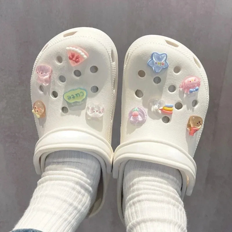 Women Rainbow Bear Shoe Charms Accessories