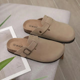 Men Suede Cork Mules